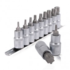 Набор TORX на планке 1/2 - Т20,25,30,40,45,50,55,60,70., 9ед. Intertool HT-1849