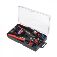 Знімач ізоляції, автоматичний, 0,2-6 мм², Cr12MoV, 200 мм, з набором обтискних клем, STORM INTERTOOL HT-7024