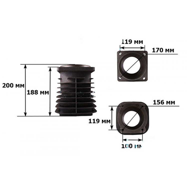 Цилиндр компрессора, D=120 mm PAtools (3172)