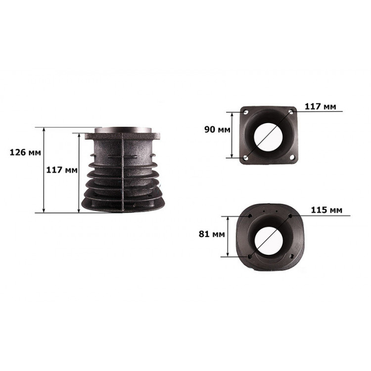 Цилиндр однопоршневого компрессора, 90 мм PAtools (4063)