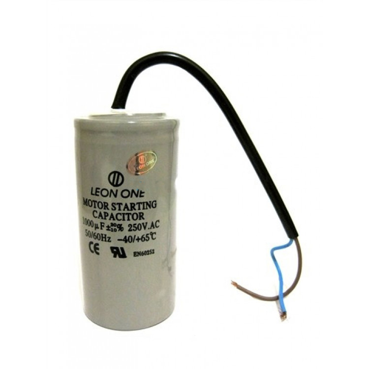 Конденсатор пусковой 1000 mF CD60 330 VAC, провода (4488)