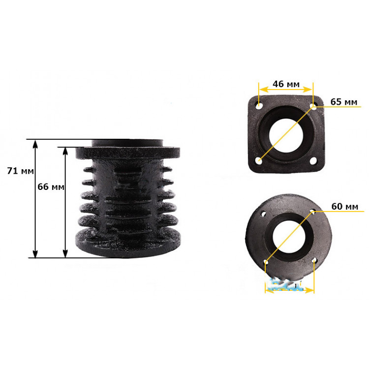 Цилиндр компрессора, D=42 mm круглый PAtools КомпЦил42кр (7373)