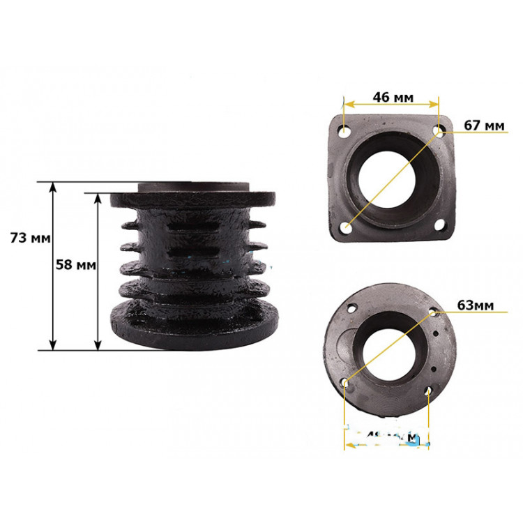 Цилиндр компрессора, D=42 mm PAtools КомпЦил42крН (7635)