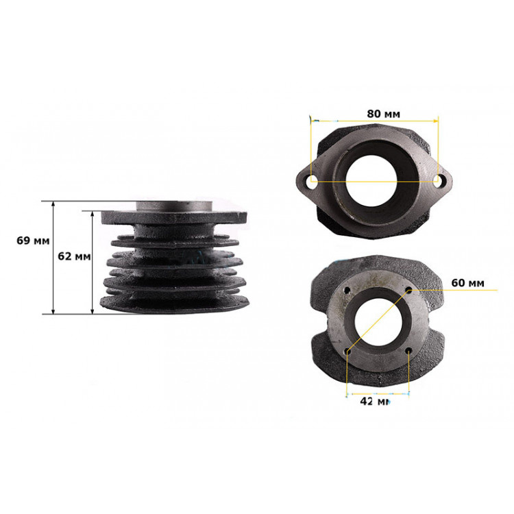 Цилиндр компрессора VFL, D=47 mm PAtools КомпЦил47(H=69)VF (8383)